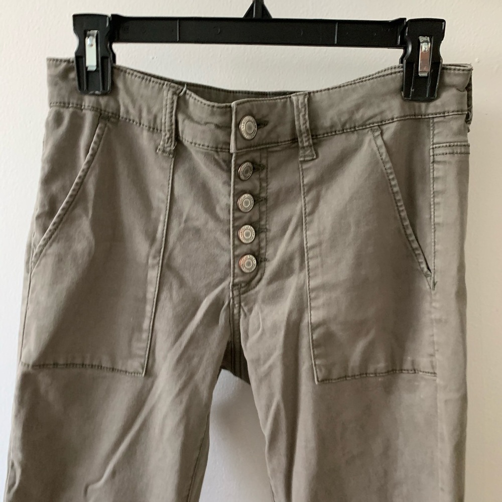 High waisted olive/grey jeggings American Eagle